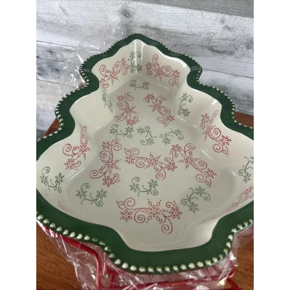 Temptations By Tara Christmas Tree Baker And Rack-NIB
